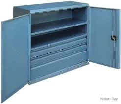 Armoiers 2 Portes La. 1000 Pr. 490 H. 1000mm Heco HE159B1BL -Des outils pour votre vie. 00010 Armoire Separateur Heco HE159B1BL