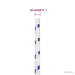 Corde De Bateau Blanc 10 Mm 25 M Polypropylène -Des outils pour votre vie. 00010 Corde de bateau Blanc 10 mm 25 m Polypropylene
