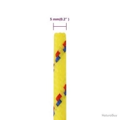 Corde De Bateau Jaune 5 Mm 500 M Polypropylène -Des outils pour votre vie. 00010 Corde de bateau Jaune 5 mm 500 m Polypropylene