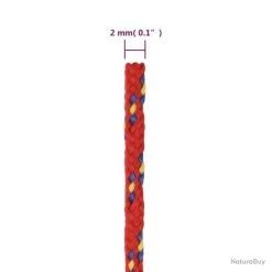 Corde De Bateau Rouge 2 Mm 100 M Polypropylène -Des outils pour votre vie. 00010 Corde de bateau Rouge 2 mm 100 m Polypropylene