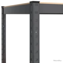 Étagère De Rangement 5 Niveaux Anthracite Acier Bois Ingénierie -Des outils pour votre vie. 00010 Etagere de rangement 5 niveaux Anthracite Acier bois ingenierie