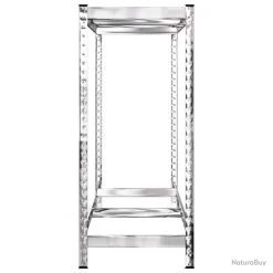 Porte-pneus à 2 Niveaux 4 Pcs Argenté 110x40x110 Cm Acier -Des outils pour votre vie. 00010 Porte pneus a 2 niveaux 4 pcs Argente 110x40x110 cm Acier