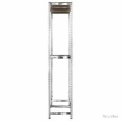 Porte-pneus à 2 Niveaux 4 Pcs Argenté 110x40x180 Cm Acier -Des outils pour votre vie. 00010 Porte pneus a 2 niveaux 4 pcs Argente 110x40x180 cm Acier