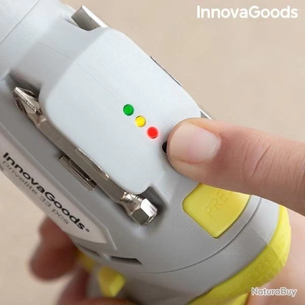 Tournevis électrique Sans Fil Multifonction Avec Accessoires 33 Pièces InnovaGoods® Drivelite 10 Tournevis électrique Sans Fil Multifonction Avec Accessoires 33 Pièces InnovaGoods® Drivelite – Image 10