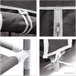 Armoire étagères à Chaussures En Tissu Pliante 36 Paires De Chaussures Gris 13_0000255 -Des outils pour votre vie. 00011 Armoire etageres a chaussures en tissu pliante 36 paires de chaussures gris 13 0000255