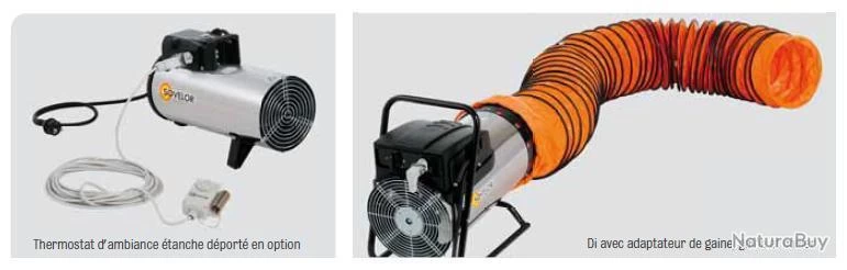 Chauffage Air Pulsé électrique Portable Inox 230V~1 50 Hz 3 KW D3I Sovelor 2 Chauffage Air Pulsé électrique Portable Inox 230V~1 50 Hz 3 KW D3I Sovelor – Image 2