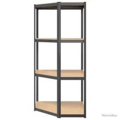 Étagère D'angle à 4 Niveaux Anthracite Acier Bois D'ingénierie 10 Étagère D'angle à 4 Niveaux Anthracite Acier Bois D'ingénierie -Des outils pour votre vie. 00011 Etagere d angle a 4 niveaux Anthracite Acier bois d ingenierie