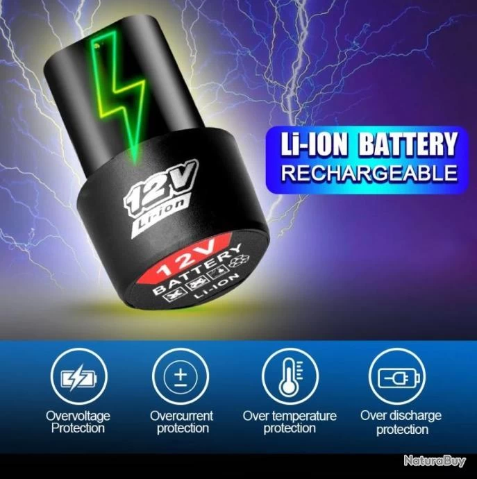 Mini MEULEUSE D'Angle Sans Fil 12V 500 W, Avec Batterie Au Lithium 11 Mini MEULEUSE D'Angle Sans Fil 12V 500 W, Avec Batterie Au Lithium – Image 11