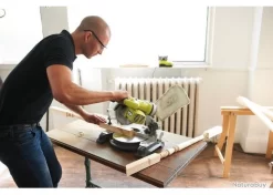 Scie à Coupe D'onglet 18 V 190 Mm EMS190DCL Ryobi -Des outils pour votre vie. 00011 Scie a coupe d onglet 18 V 190 mm EMS190DCL Ryobi