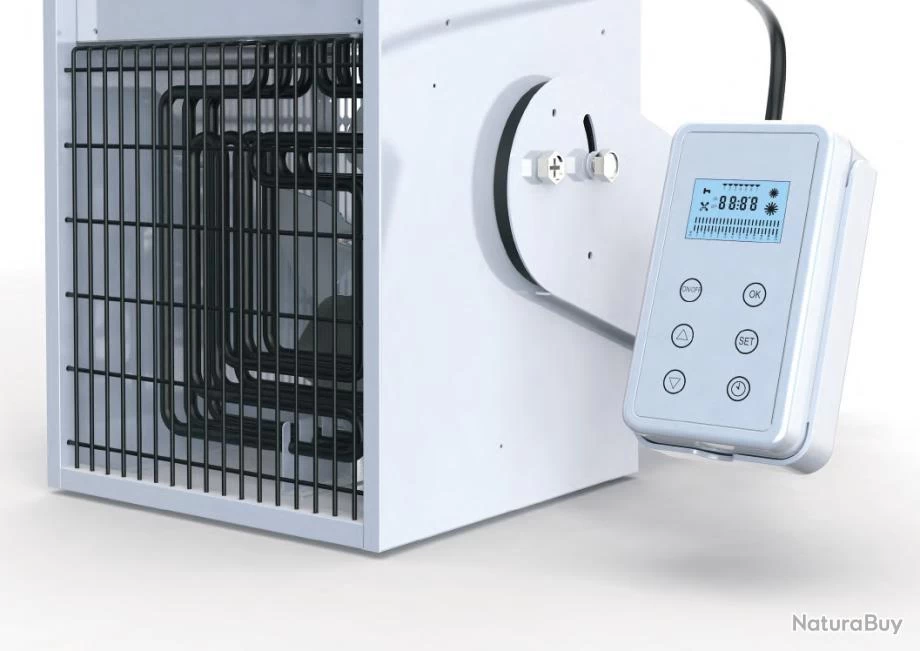 Aérotherme Suspendu électrique 3,3kW 470 M3/h Avec Boîtier De Commande Thermostatique TR3C Sovelor 2 Aérotherme Suspendu électrique 3,3kW 470 M3/h Avec Boîtier De Commande Thermostatique TR3C Sovelor – Image 2