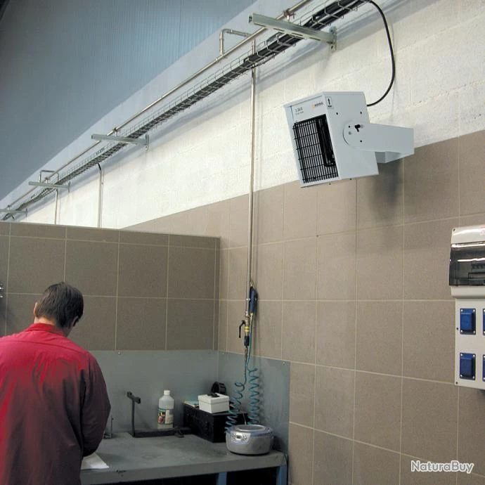 Aérotherme Suspendu électrique 3,3kW 470 M3/h Avec Boîtier De Commande Thermostatique TR3C Sovelor 3 Aérotherme Suspendu électrique 3,3kW 470 M3/h Avec Boîtier De Commande Thermostatique TR3C Sovelor – Image 3