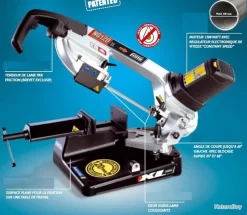 Scie à Ruban Acier 1300W L:1440mm Diam120mm NG120XL Femi