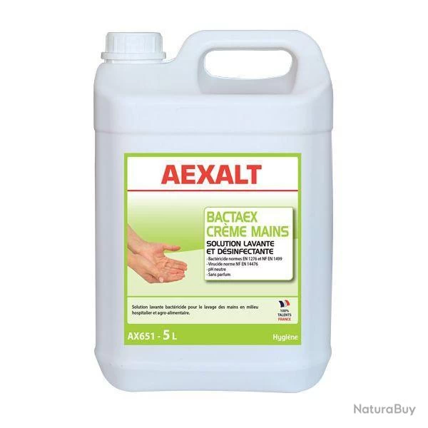 Bidon De 5 L Solution Lavante Et Désinfectante BACTAEX CRÈME MAINS Aexalt 1 Bidon De 5 L Solution Lavante Et Désinfectante BACTAEX CRÈME MAINS Aexalt
