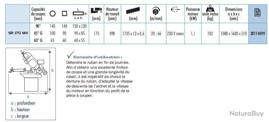 Scie A Ruban Manuelle 1100w Avec Socle Sr170mv Sidamo 2 Scie A Ruban Manuelle 1100w Avec Socle Sr170mv Sidamo – Image 2