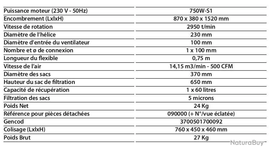 Aspirateur D'atelier 750 W 60 Litres Asp060 Leman 3 Aspirateur D'atelier 750 W 60 Litres Asp060 Leman – Image 3