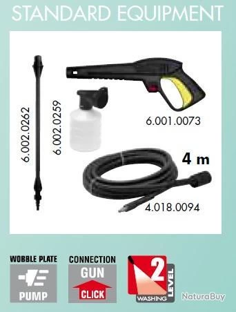 Nettoyeur Haute Pression Eau Froide 1700 W 120 Bar Ninja 120 Lavor 3 Nettoyeur Haute Pression Eau Froide 1700 W 120 Bar Ninja 120 Lavor – Image 3