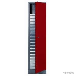 Armoire 1 Porte Et 1 étagère Et 18 Tiroirs Rouge Kupper