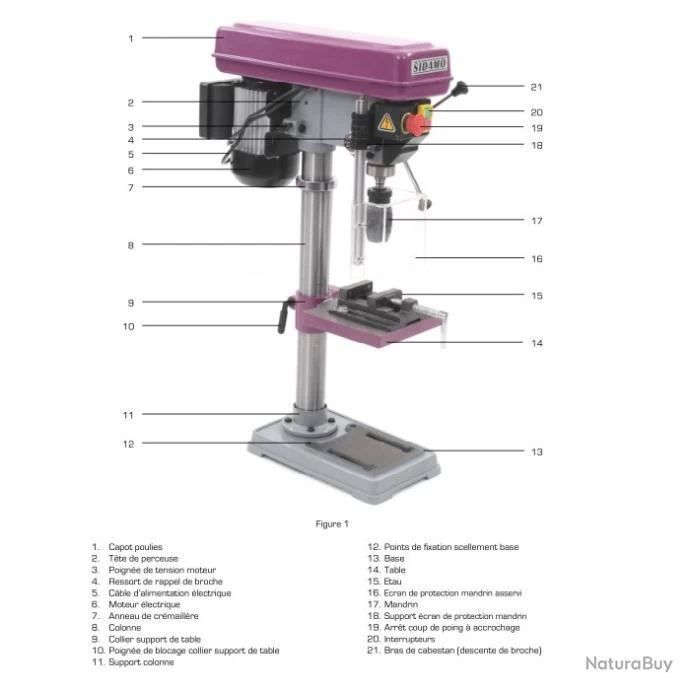 Perceuse D'établi 0.4 KW Capacité Maxi 16 Mm Avec étau STAR 16 PE Sidamo 3 Perceuse D'établi 0.4 KW Capacité Maxi 16 Mm Avec étau STAR 16 PE Sidamo – Image 3