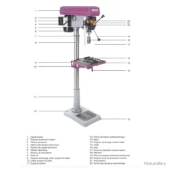 Perceuse Sur Colonne 0.85 KW Capacité Maxi 26 Mm Avec étau STAR 26 PC Sidamo -Des outils pour votre vie. 00016 Perceuse sur colonne 0.85 kW capacite maxi 26 mm avec etau STAR 26 PC Sidamo