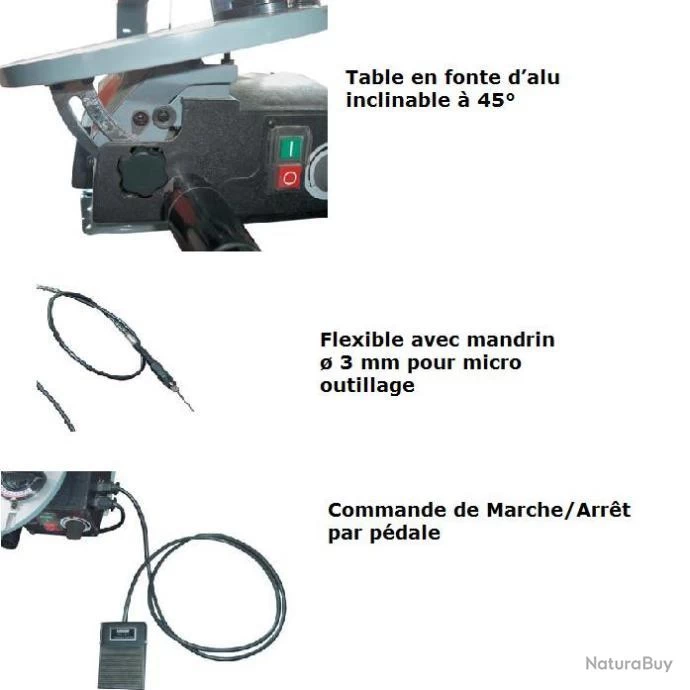 Scie à Chantourner Avec Pédale Et Flexible 400 Mm SAC 407 Leman 3 Scie à Chantourner Avec Pédale Et Flexible 400 Mm SAC 407 Leman – Image 3