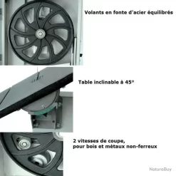 Scie à Ruban L:2490mm 900W + Piètement SRU355 Leman -Des outils pour votre vie. 00019 Scie a ruban L 2490mm 900W pietement SRU355 Leman