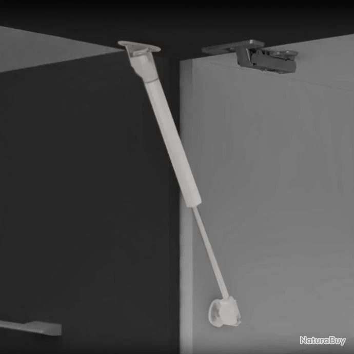 10 Pistons Pour Portes Relevables, Force 8 Kg, Parcours 80 Mm, Avec Fixation, Gris Métallisé Emuca 3 10 Pistons Pour Portes Relevables, Force 8 Kg, Parcours 80 Mm, Avec Fixation, Gris Métallisé Emuca – Image 3