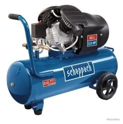 Compresseur à 2 Cylindres Lubrifié 50L 2200W 10bars HC53DC Scheppach