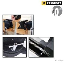 Etau D'établi Pivotant 125 Mm EBT 125 Peugeot 7 Etau D'établi Pivotant 125 Mm EBT 125 Peugeot -Des outils pour votre vie. 00025 Etau d etabli pivotant 125 mm EBT 125 Peugeot