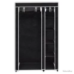 Armoires Penderie Etagère Tissu Noir Entrée Chambre Camping 2002002 -Des outils pour votre vie. 00029 Armoires penderie etagere tissu noir entree chambre camping 2002002