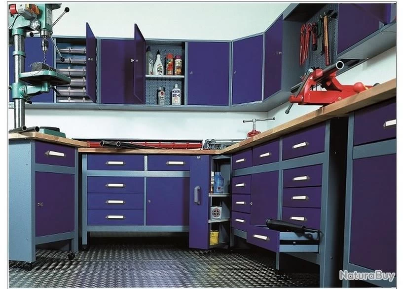 Armoire Murale 2 Portes 4 étagères 80 X 60 X 20 Cm - Bleu Marine Kupper 2 Armoire Murale 2 Portes 4 étagères 80 X 60 X 20 Cm - Bleu Marine Kupper – Image 2