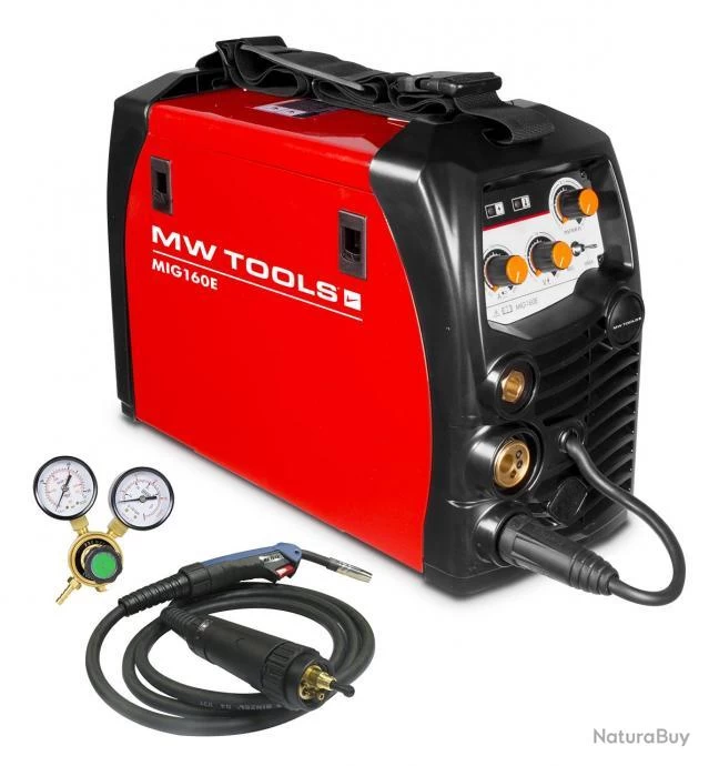 Pack POSTE À SOUDER ONDULEUR MIG-MAG-FLUX 160A - MANOMÈTRE INCLUS + Casque + Chariot + Bobine De Fi 2 Pack POSTE À SOUDER ONDULEUR MIG-MAG-FLUX 160A - MANOMÈTRE INCLUS + Casque + Chariot + Bobine De Fi – Image 2